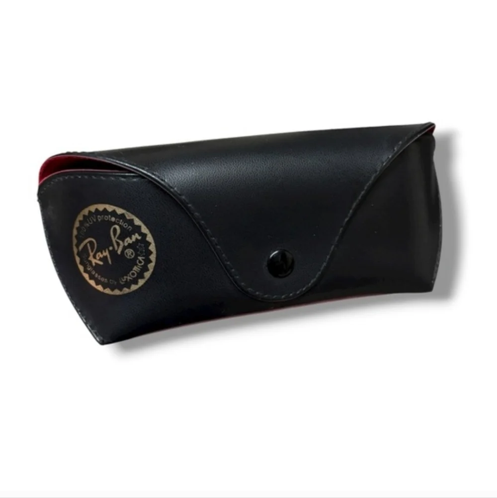 RAY-BAN Black Soft Luxottica Sunglasses Case Replacement Red Interior